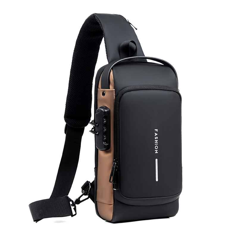 Sac Bandoulière Homme Anti-vol En Cuir PU - Plusieurs Poches Zippées, Bretelles Réglables - Idéal Pour Voyage, Ville, Randonnée